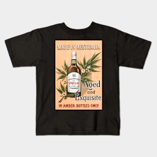 Vintage Australian Whisky Poster Kids T-Shirt